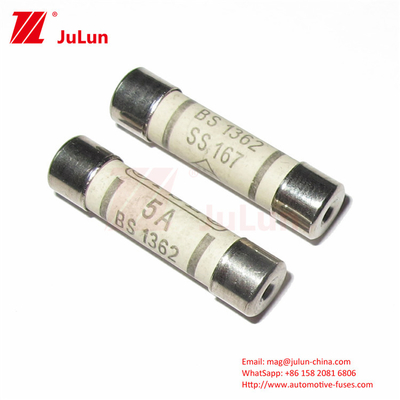 BS1362 240V 250V วอลเตจเรตติ้ง SEM UK PLUG เซรามิก ฟิวส์รถยนต์ 6 * 25 มม สําหรับการป้องกันรถยนต์