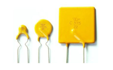 สีเหลือง PPTC PTC ตั้งค่าใหม่ได้ฟิวส์ 60 / 72v ซีรี่ส์สำหรับการควบคุมอุตสาหกรรม