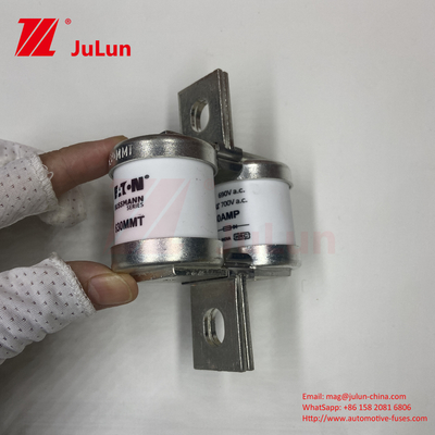 BUSSMANN 630MMT 690V เซรามิก ทองแดง เครื่องประปารถยนต์ M6/M8 การติดตั้ง 630A เครื่องประปาความปลอดภัยไฟฟ้า