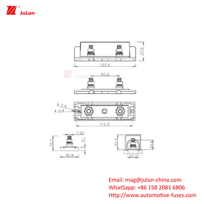 ANS/MIDI ขนาดเล็กดี Fuse Holder เรือมอเตอร์ ทําการรีเซ็ตด้วยมือ