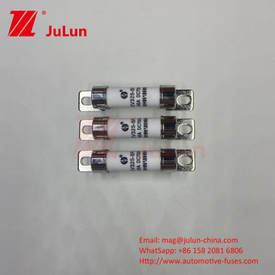50kA DC Fuse สําหรับ EV DC DC Converter ชาร์จรถ 750VDC EV325 Fuse ภาระเคมีและอุณหภูมิสูง 40A 5