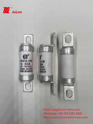 750VDC เซรามิกออโต้ฟิวส์ RS308 HB 4G อุณหภูมิสูง 10A 20A 25A 30A 40A 50A 63A 80A 100A 750VDC FUSE
