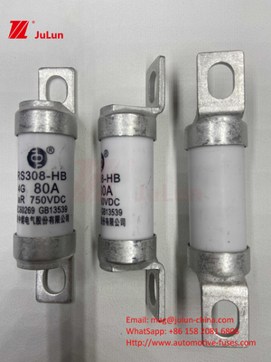 ฟิวส์รถไฟฟ้า RS308 DC750V 10A 15A 20A ด้วยความทนทานต่อการสั่นสะเทือน 63A