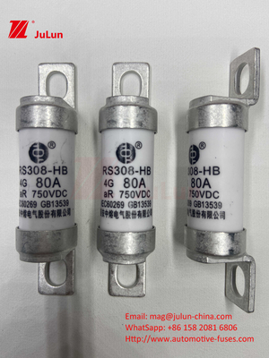 EV RS308 ฟิวส์ ช็อคเครื่องจักรกล 25A 30A 40A 50A เซรามิก ทองแดง วอลเตจเรตติ้ง DC750V บ้าน Ev ชาร์จสําหรับรถไฟฟ้า