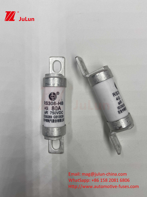 M6 โบลท์ EV ฟิวส์ 750V 80A10A 30A 50A 750VDC EV ฟิวส์ เหมาะสําหรับระบบการดึง EV, การแปลงพลังงาน