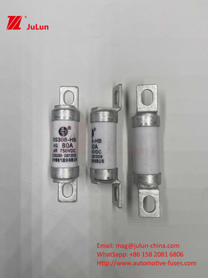 ฟิวส์รถไฟฟ้าสําหรับระบบการดึงเก็บพลังงานและ olted 750VDC 25A 30A 40A 50A สําหรับ RS308 HB EV
