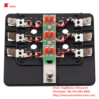 ANS/MIDI 30A-500A ตัวถือไฟฟิวส์ติดต่อทองแดงขนาดเล็ก สอดคล้องกับมาตรฐาน EU UL สําหรับการตั้งค่าใหม่โดยอัตโนมัติของไฟฟิวส์รถยนต์
