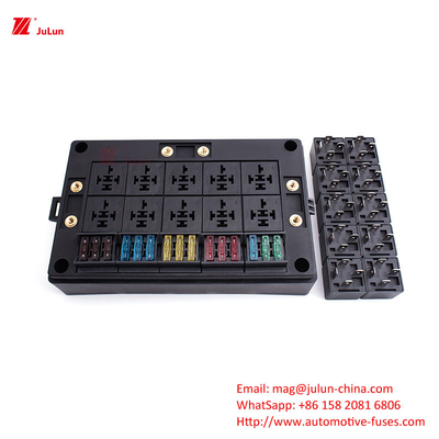 ANS/MIDI 30A-500A ตัวถือไฟฟิวส์ติดต่อทองแดงขนาดเล็ก สอดคล้องกับมาตรฐาน EU UL สําหรับการตั้งค่าใหม่โดยอัตโนมัติของไฟฟิวส์รถยนต์