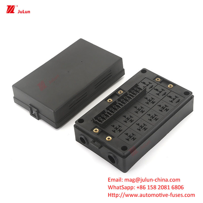 12 Way Fuse Box 12 Way Positive และ Negative Car Boat Safety Seat With LED Light Car Insert อัตโนมัติรีเซ็ตรถไฟฟ้า