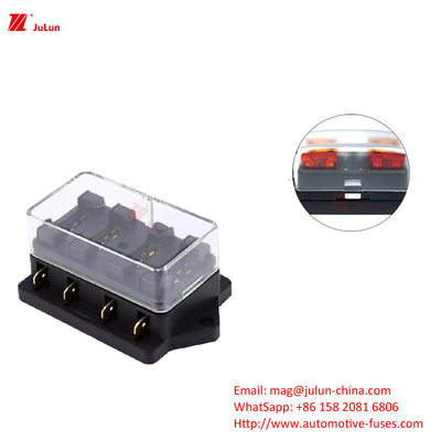 32V 500A การรีเซ็ตด้วยมืออะไหล่รถยนต์ อิเล็กทรอนิกส์ ป้องกันวงจร เทอร์มินอลกระแส 30-500A เครื่องตัดวงจร กล่องไฟฟิวส์