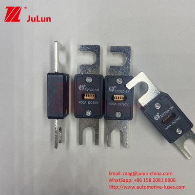 EV320-5X-350A-N 70VDC 6kA เซรามิก ทองแดง ไฟฟิวส์รถไฟฟ้าสําหรับ EV ระบบการดึงความปลอดภัย