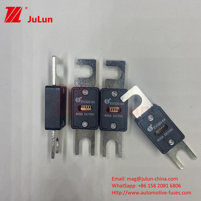 EV320-5X-450A-N 70VDC M6 M8 ฟิวส์ EV พกพา ตอบสนองมาตรฐาน ISO8820-5 สําหรับระบบขับเคลื่อนรถยนต์และระบบไฟฟ้า
