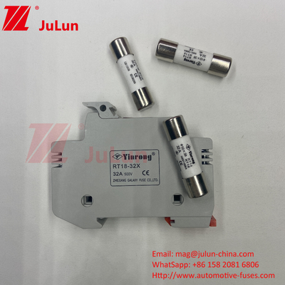 1000VDC โซลาร์ ฟิวส์ เซรามิค 30kA 10x38mm ราคาถูก 10x85mm PV โซลาร์ เซรามิค DC Fuse Link 1500vdc PV Fuse Fa