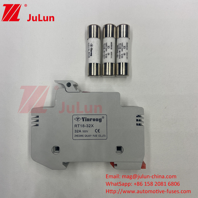 โซลารี พีวี ฟิวส์ / ดิน รีล โซลารี ฟิวส์ฮอลเดอร์สําหรับอินเวอร์เตอร์ 1500VDC 1000VDC 500VDC 10A-63A 30kA