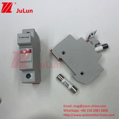 ป้องกันแสงอาทิตย์ RT18-32 15A 20A 32A ตัวถือไฟฟิวส์ พร้อมสัญญาณ LED สําหรับ S