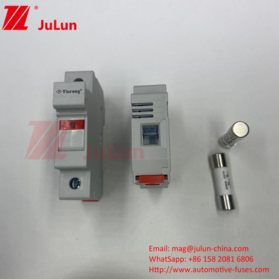 1000VDC 32A ตัวถือฟิวส์แสงอาทิตย์พร้อมฟิวส์สําหรับ Inverters PV RT18-32 15A 20A 32A ตัวถือฟิวส์ด้วย LED Indicator สําหรับ Solar P