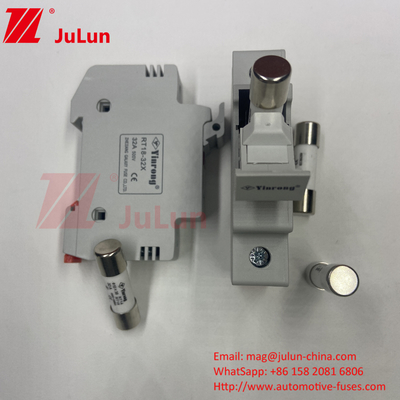 ฟิวส์ไฟฟ้าแสงอาทิตย์สําหรับ Photovoltaic Bus Box Protection DC 1000V ฟิวส์ไฟฟ้าแสงอาทิตย์ 6A 10A 15A 20A 25A 30A ความดันสูงสําหรับแสงอาทิตย์
