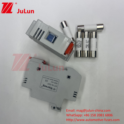 ฟิวส์อินเวอร์เตอร์พลังแสงอาทิตย์สําหรับอุณหภูมิสุดขั้ว 40A DC 1500 FUSE Holder ที่ตรงกับ 14 * 51mm