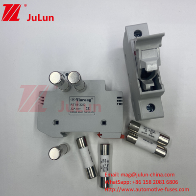 ธาตุเงิน โซลาร์ PV Fuse สําหรับ IEC60269.6 มาตรฐาน Din Guide Fuse holder