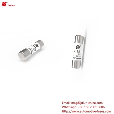 พลังงานพลังงานใหม่ เซรามิกฟิวส์ความดันสูงกลาง/ EV315-C-3E DC500V 10A,15A,20A,30A,40A,50A.60A