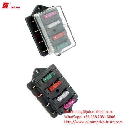 โบลท์ติดต่อทองแดงบนกล่องไฟฟ้าไนลอน เปิด EU UL Certification LED Light Multi-Way Fuse Box SBH-6PD S
