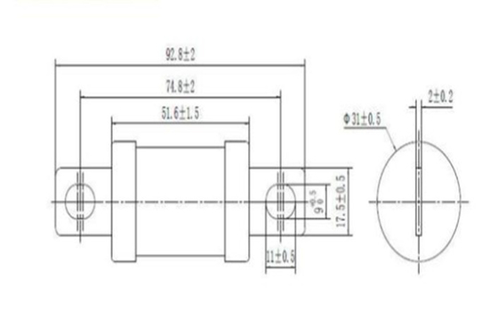 ตัวปรับชาร์จ EV ที่เข้ากันได้กับรถไฟฟ้า ท่อกลม แบบบอลท์ไฟฟิวส์ DC500V