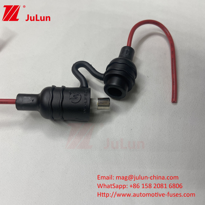 ตัวถือไฟฟิวส์รถยนต์ความดันต่ํากันฝุ่น สีแดง สีดํา สีซิลิโคน PPS 10A 250V