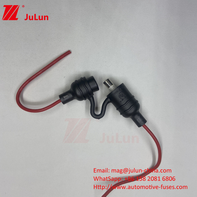 ตัวถือไฟฟิวส์รถยนต์ความดันต่ํากันฝุ่น สีแดง สีดํา สีซิลิโคน PPS 10A 250V