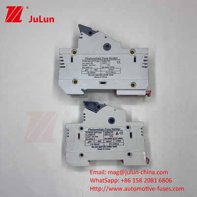 โซลาร์ PV เมอร์เซน ฟิวส์ 10a 1000v รวดเร็ว 32a 1000vdc 22 * 58mm DC1000V ฟิวส์ Din Rail ฟิวส์ตัวถือ