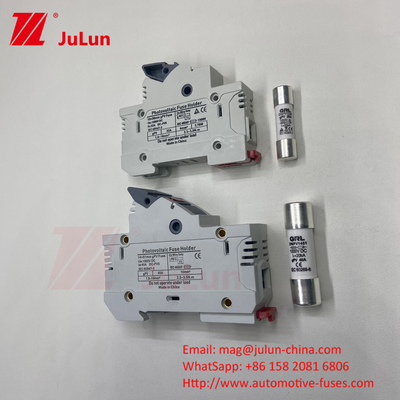 AC RT18-32X ตัวถือไฟฟิวส์ กล่องฐานไฟฟิวส์ 10x38MM 500V เร็วแรง RO15 RT18 DIN Rail Moun ตัวถือไฟฟิวส์เดียว