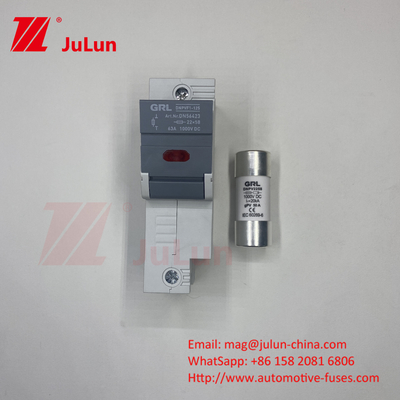 เครื่องถือไฟฟิวส์ 30A 63A 500V 10x38 RT18-32 เครื่องถือไฟฟิวส์ทรงกระบอก 10A 1000DC ไฟฟิวส์แสงอาทิตย์สําหรับการป้องกันไฟฟิวส์