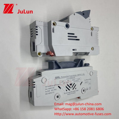 เครื่องถือไฟฟิวส์ 30A 63A 500V 10x38 RT18-32 เครื่องถือไฟฟิวส์ทรงกระบอก 10A 1000DC ไฟฟิวส์แสงอาทิตย์สําหรับการป้องกันไฟฟิวส์