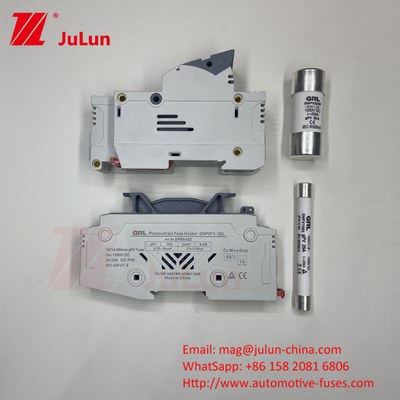 โฟตโอลเตย์แสงอาทิตย์ Inverter FV Fuse ด้วยร่างกายเซรามิก DIN Mount Dc Fuse 250a 10x85 1500Vdc