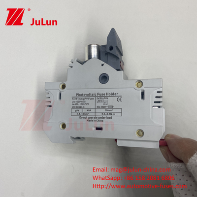 ฟิวส์แสงอาทิตย์ PV ด้วยวัสดุองค์ประกอบฟิวส์ทองแดง RO17 ความเร็วเร็ว DIN Rail Moun