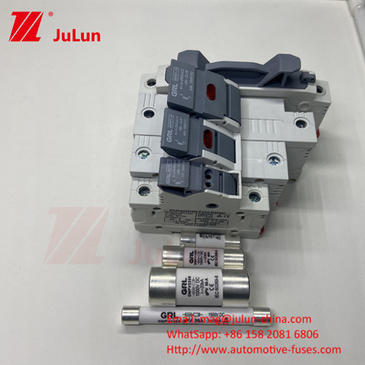 10*38mm gPV 1000VDC 32A FUSE Din Guide Fuse Holder สําหรับการติดตั้งที่ง่ายและปลอดภัย