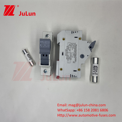 SeanRo โซลาร์ PV Din Rail Fuse Holder สําหรับ Fuse Link 10*38mm 1000V 15amp DC Fuse 25A