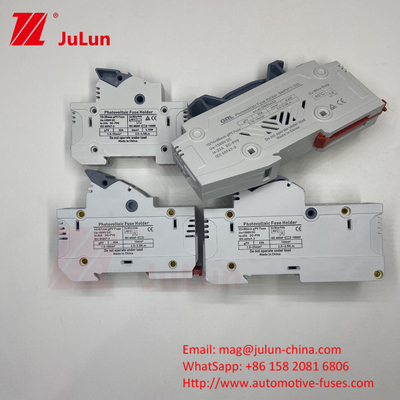 ฟิวส์ 1500vdc 20a DNPVF1-32L ระบบแสงอาทิตย์ พีวี ฟิวส์ 1500vdc การเป่าเร็ว เซรามิค DIN Rail Moun 10x85MM ฟิวส์ความร้อน 1500V