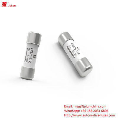 EV325-3EC 750V 20KA ไฟฟิวส์รถไฟฟ้า 10A-50A ไฟฟิวส์ท่อหัวเรียบ