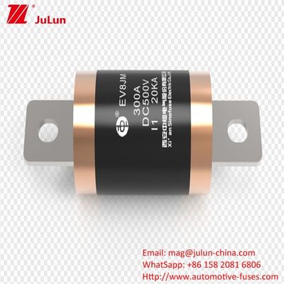 10KA 20KA 300A ฟิวส์รถไฟฟ้าสําหรับการป้องกันวงจรสั้น ด้วยความแรงกดสูงสุด 500VDC