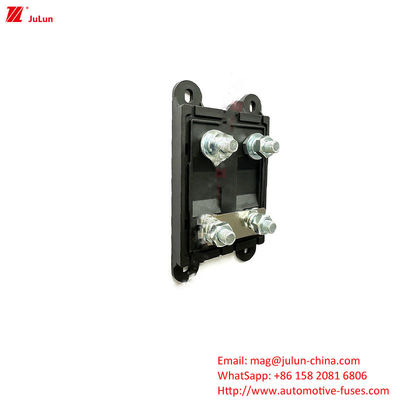 Eu UL รับรองรถไฟฟ้า 32V DIN Track Fuse Holder ตัวถือเซฟต์ทองแดงแบบอัตโนมัติแบบสองขั้ว