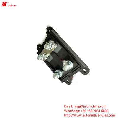 Eu UL รับรองรถไฟฟ้า 32V DIN Track Fuse Holder ตัวถือเซฟต์ทองแดงแบบอัตโนมัติแบบสองขั้ว
