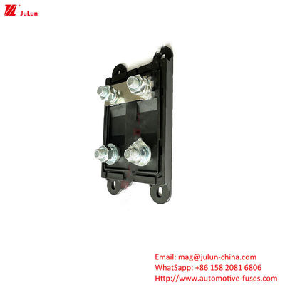 Eu UL รับรองรถไฟฟ้า 32V DIN Track Fuse Holder ตัวถือเซฟต์ทองแดงแบบอัตโนมัติแบบสองขั้ว