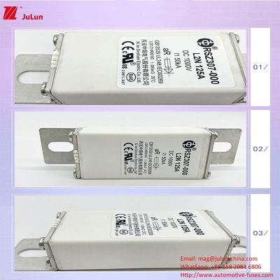 DC1000V Fuse ขนาดกลางสําหรับรถไฟฟ้าที่มีความสามารถในการทําลาย 25KA