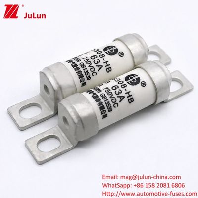 DC750V 32A 63A 100A ฟิวส์ EV สําหรับระบบพลังงานไฟฟ้า