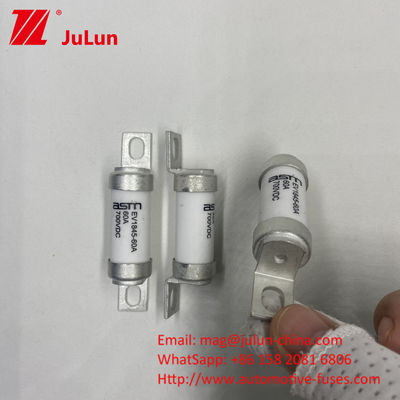 80A 700VDC M6 10kA ไฟฟิวส์ความจุในการหักสําหรับการชาร์จรถไฟฟ้า DC