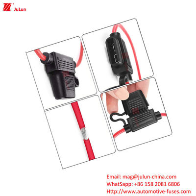 ส่วนประกอบรถยนต์สองขั้ว ทองแดง ติดต่อรถยนต์ Fuse Holder 30A-500A 32V