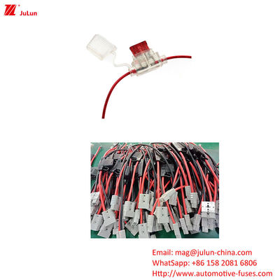 Eu UL Standard Fuse Holder / Box ขนาดภายนอก เครื่องตัดวงจร พลาสติก / ห้องไนลอน ความดันกระแสไฟฟ้าปริมาณ 25A-80A 32V