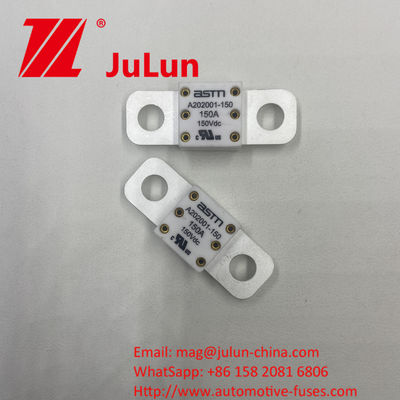 เซรามิกออโตโมทีฟ ฟิวส์ A202001 200A 150VDC สําหรับการป้องกันวงจรสั้น ขนาดเล็ก ปรับระดับกระแสไฟฟ้าสูง