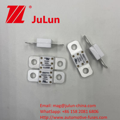 A202001-300A 150VDC เซรามิกออโต้ฟิวส์ที่มีกระแสไฟฟ้า 100A 150A 200A 250A 300A 350A 400A 500A และระยะหุ้ม 39mm