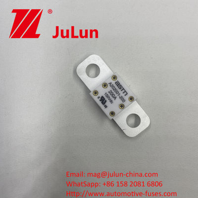 เฟิวส์รถยนต์เซรามิกขนาดเล็ก A202001-400A 125DC ด้วยปัจจุบันการจัดอันดับสูงและวิธีการติดตั้งสกรูบอลท์สําหรับการป้องกันวงจรสั้น